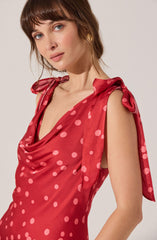 Lbruh Allexina Satin Cowl Neck Midi Dress