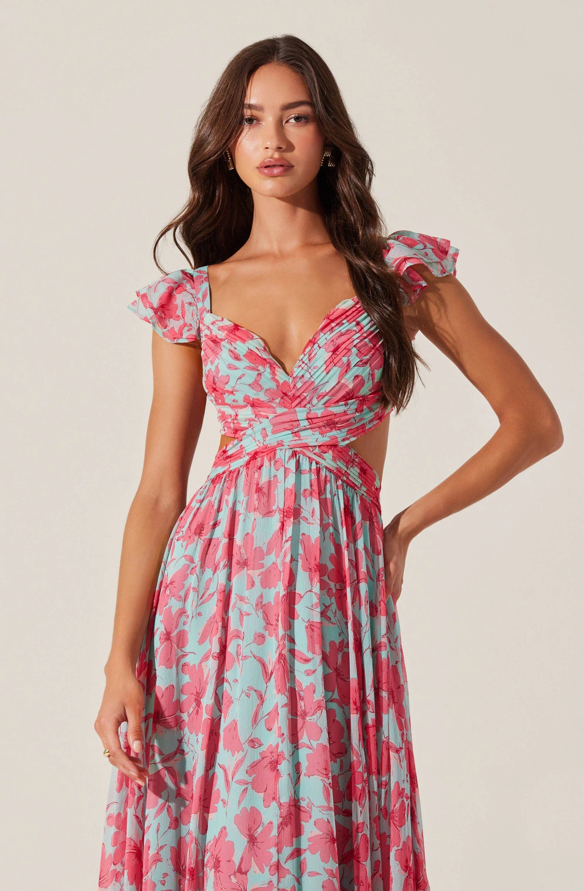 Lbruh Primrose Floral Strappy Back Maxi Dress