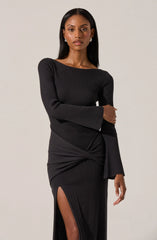 Lbruh Arwyn Ribbed Layered Midi Sweater Dress