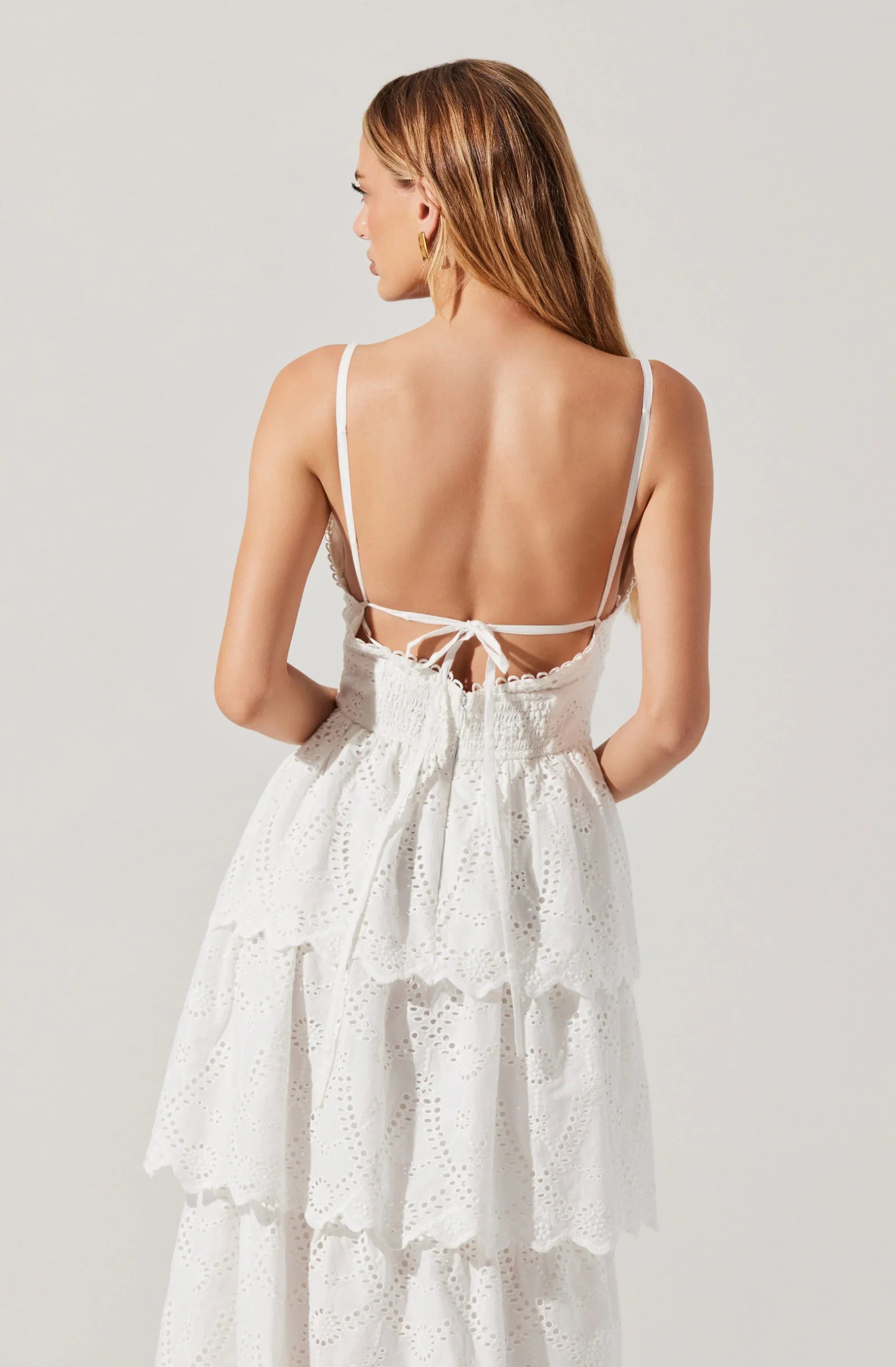 Lbruh Faeryn Eyelet Tiered Maxi Dress