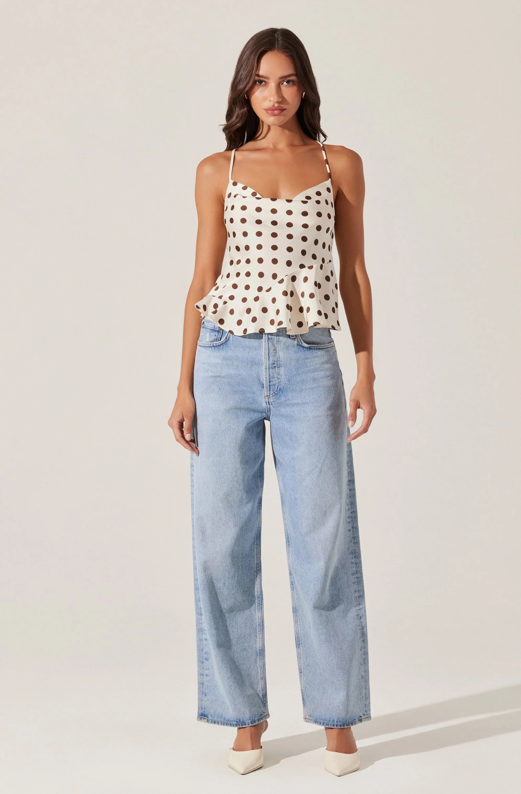 Inixyf Everli Cowl Neck Peplum Top