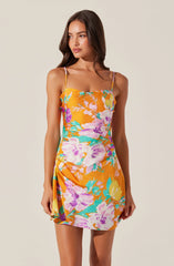 Lbruh Cerinthe Satin Floral Mini Dress
