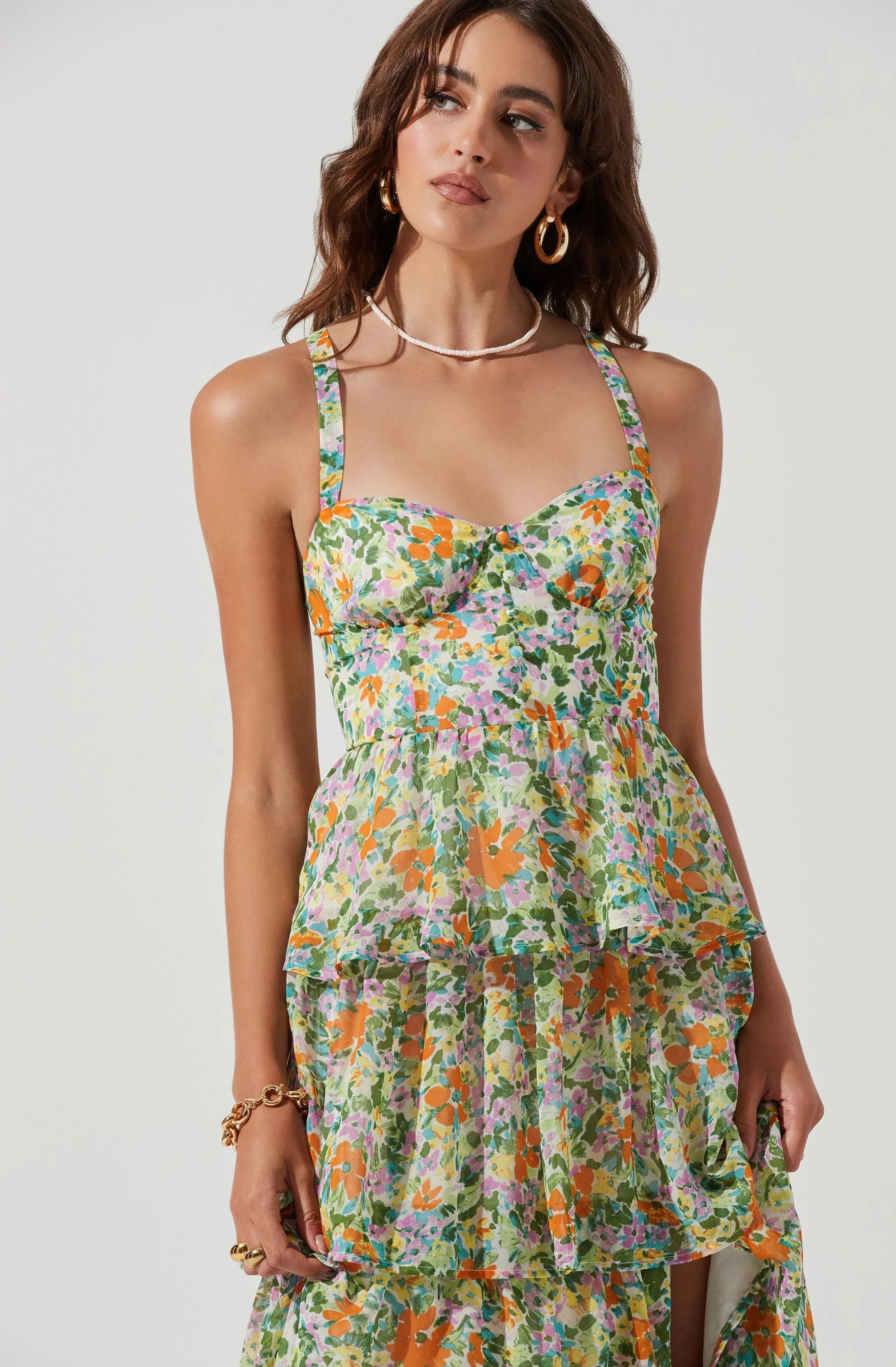 Lbruh Midsummer Floral Tiered Maxi Dress