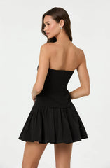 Lbruh Strapless Drop Waist Mini Dress