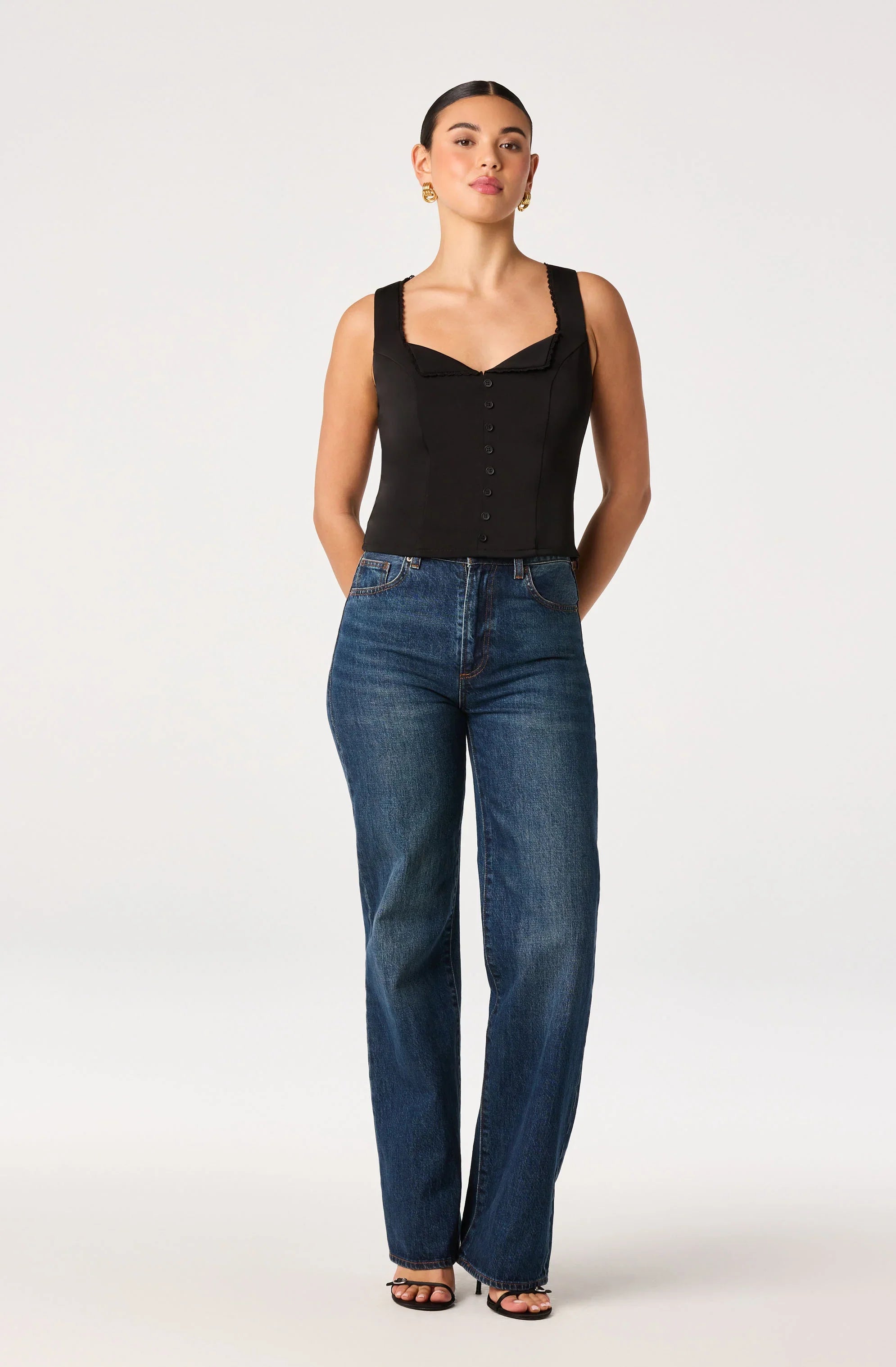 Inixyf Maddison Scalloped Crochet Trim Tank