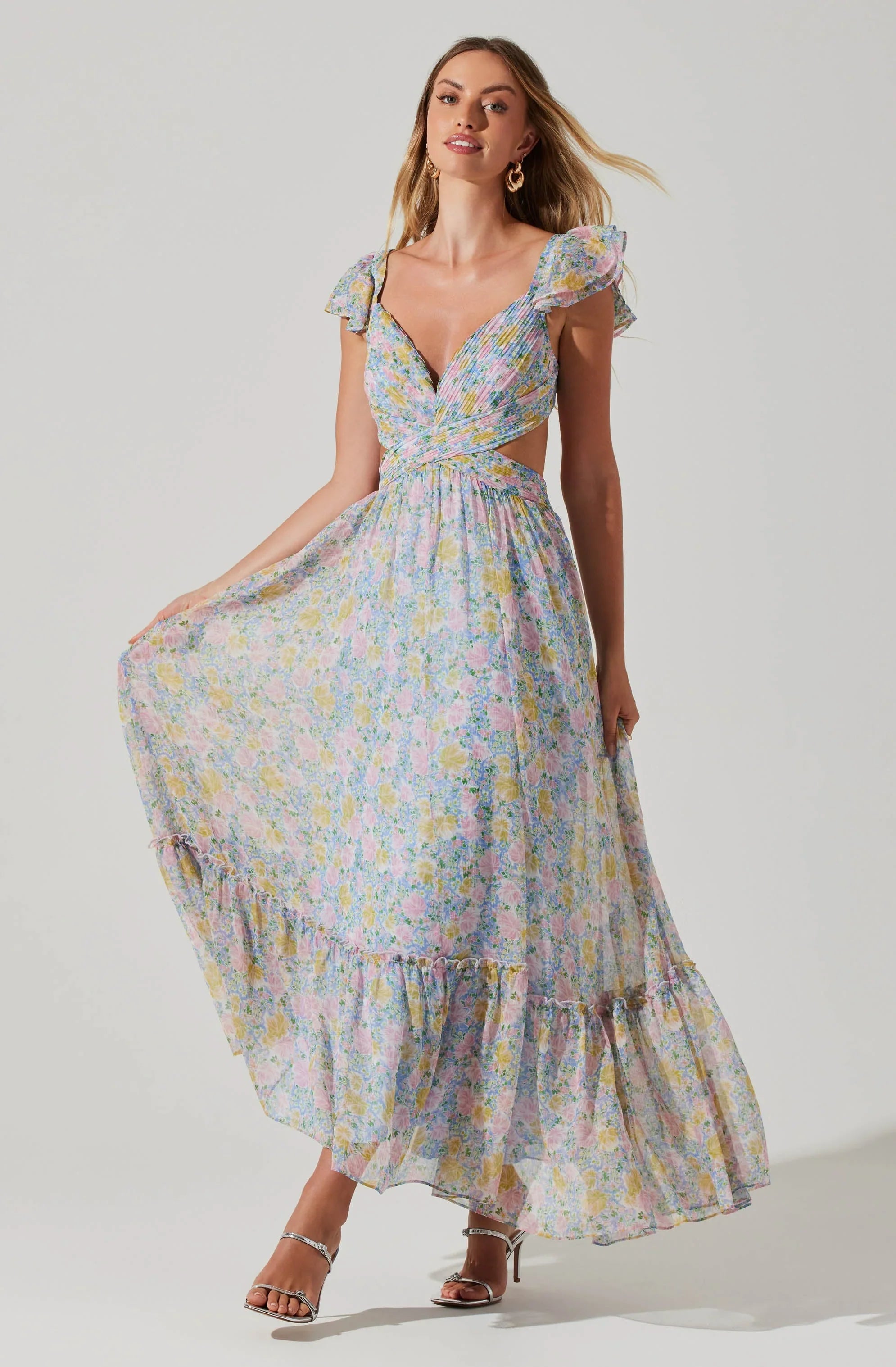 Lbruh Primrose Floral Strappy Back Maxi Dress