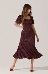 Lbruh Sara Floral Lace Trim Dress