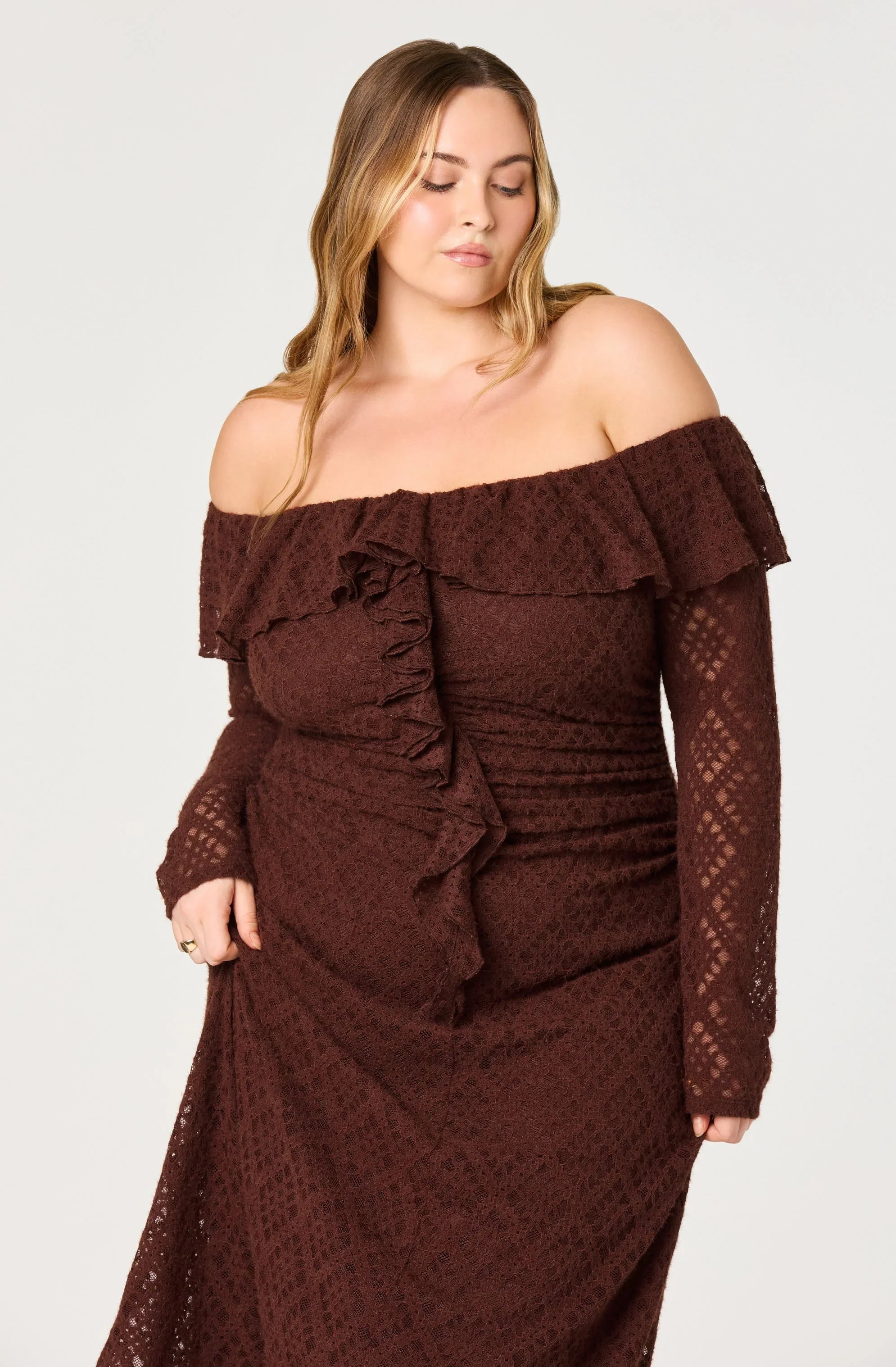 Lbruh Dorian Ruffle Off Shoulder Dress