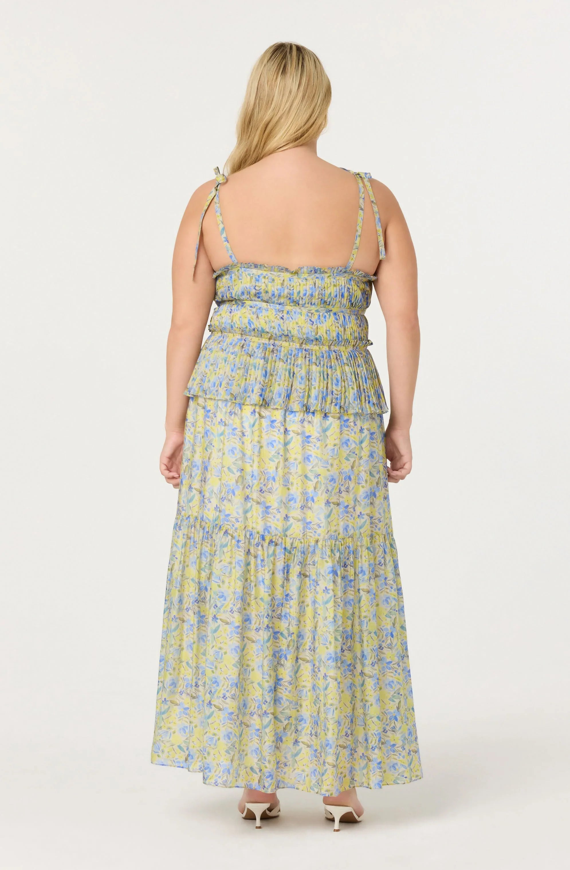 Lbruh Ethelind Floral Pleated Maxi Dress