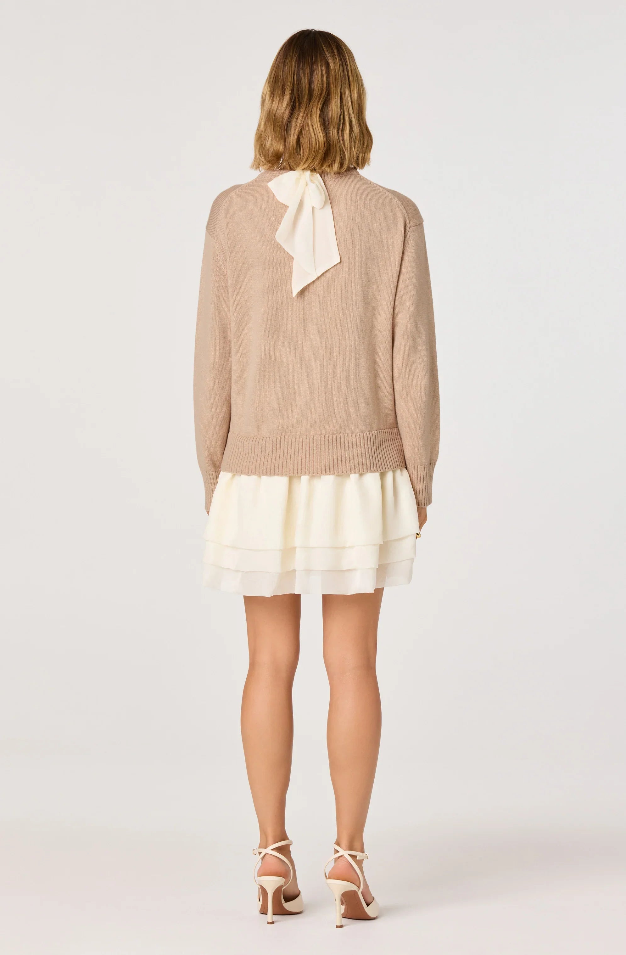 Inixyf Kalyn Sweater Mixed Media Mini Dress
