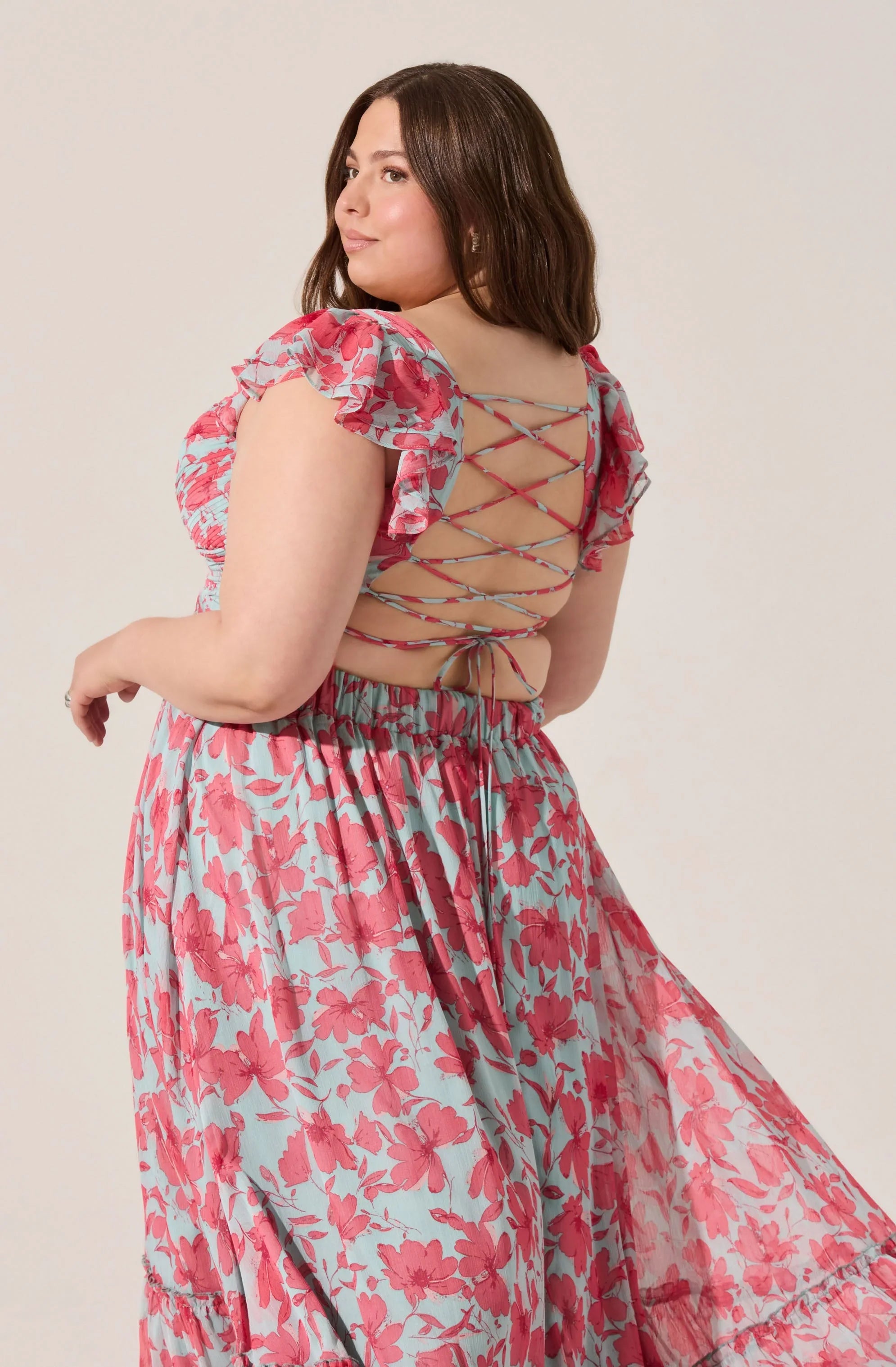 Lbruh Primrose Floral Strappy Back Maxi Dress