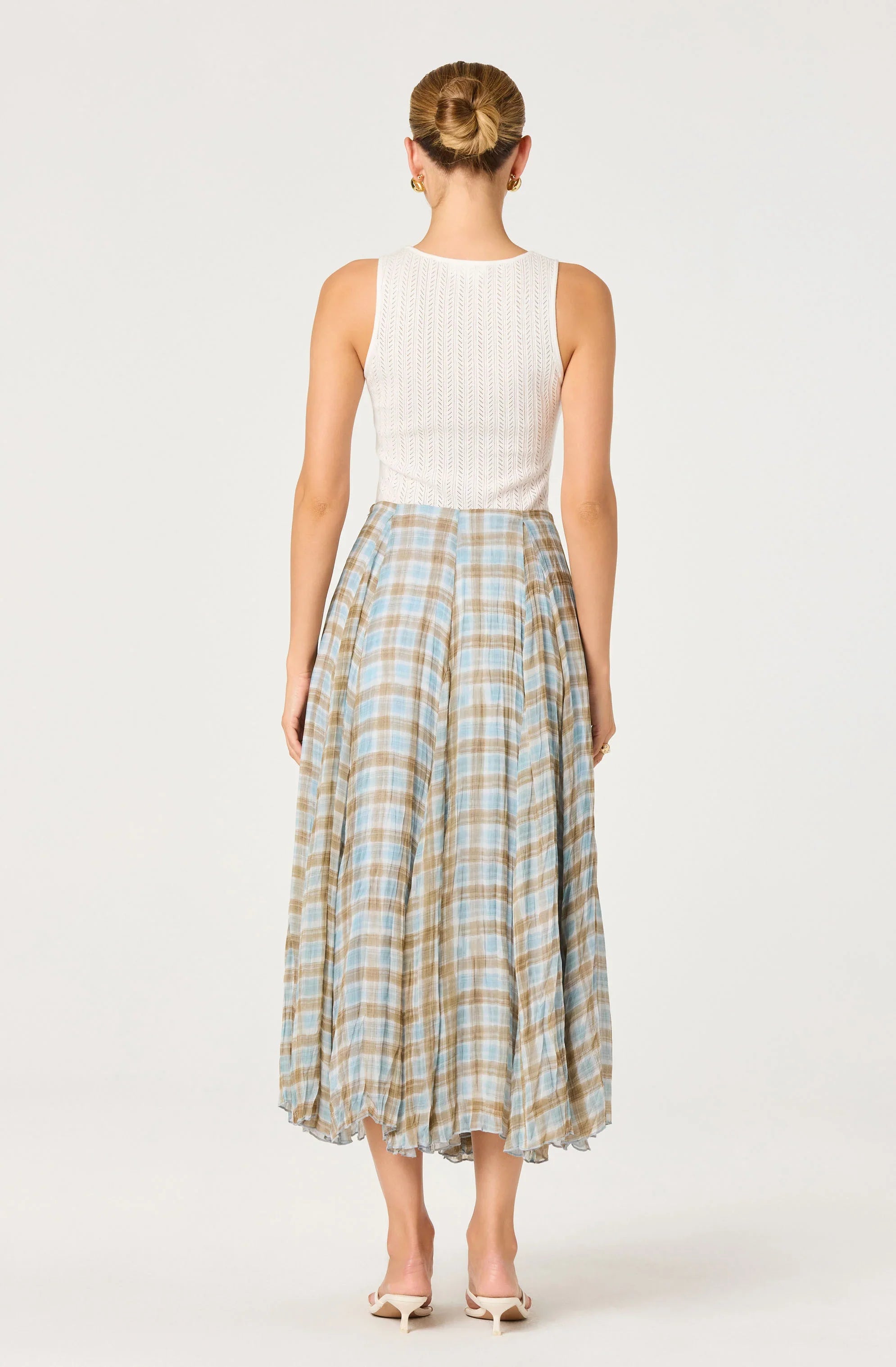 Inixyf Fiori Pleated Maxi Skirt