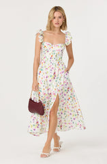 Lbruh Wedelia Floral Bustier Midi Dress