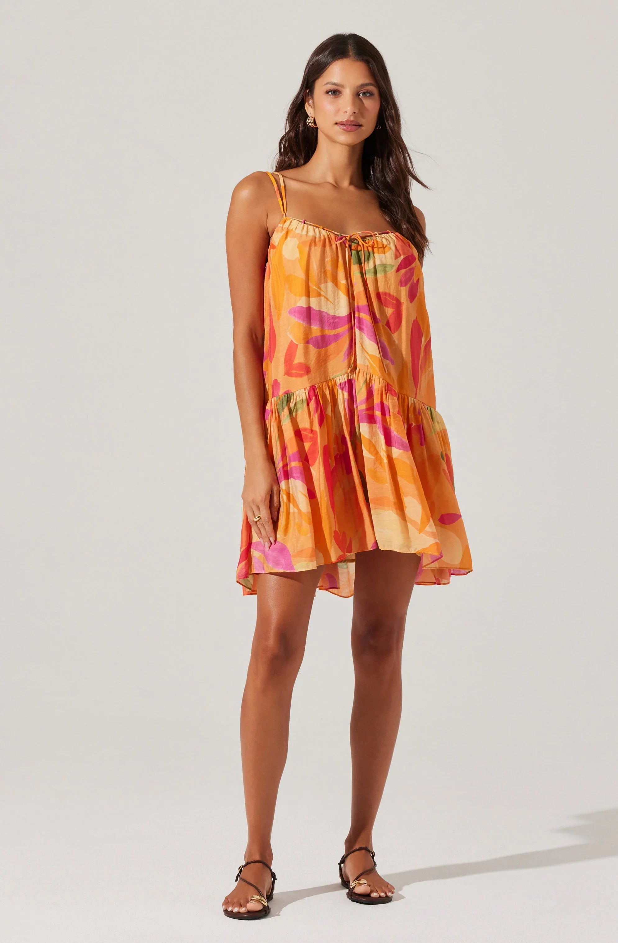 Lbruh Keala Floral Mini Tent Dress