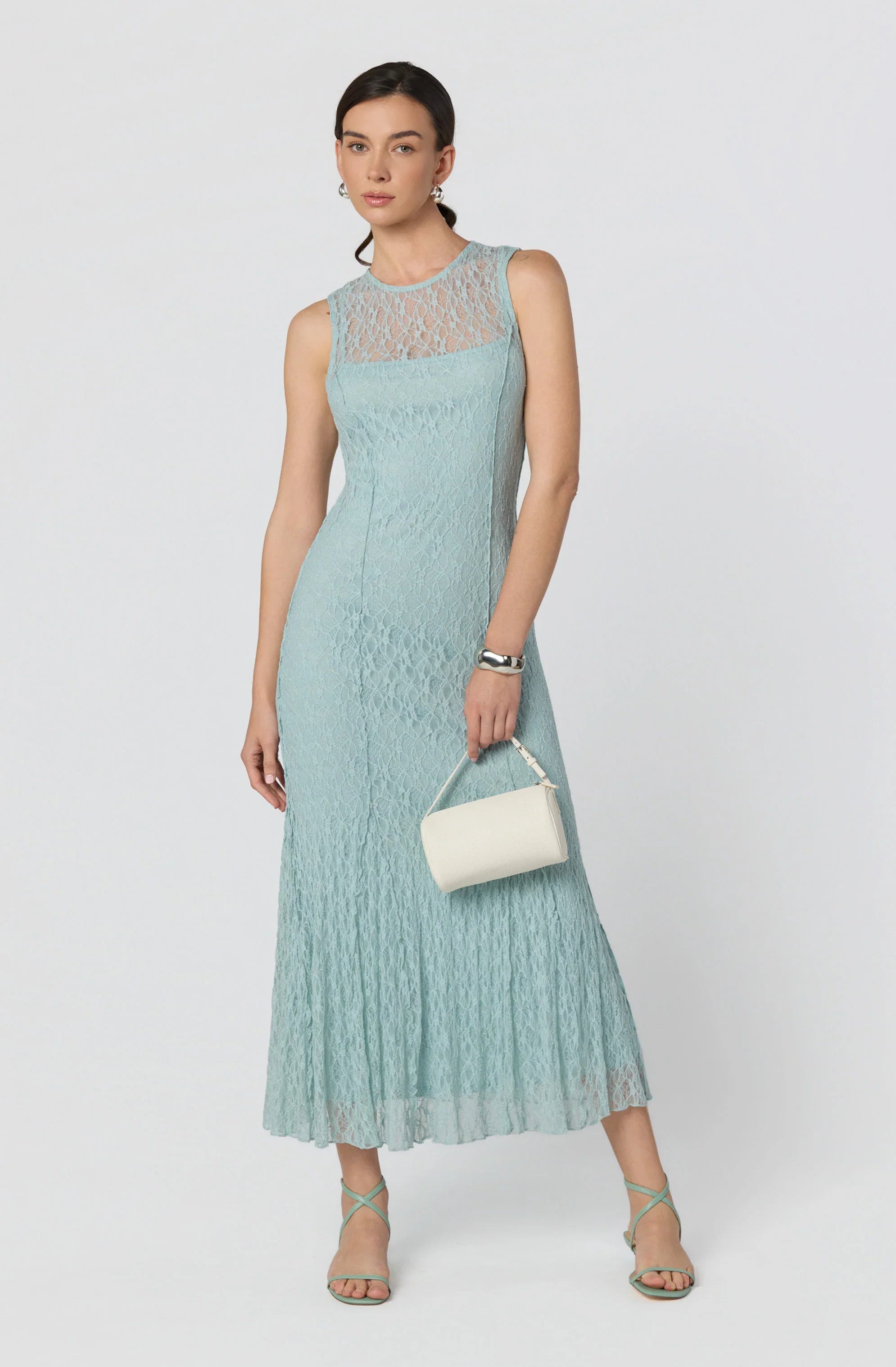 Inixyf Annabella Semi-Sheer Lace Maxi Dress