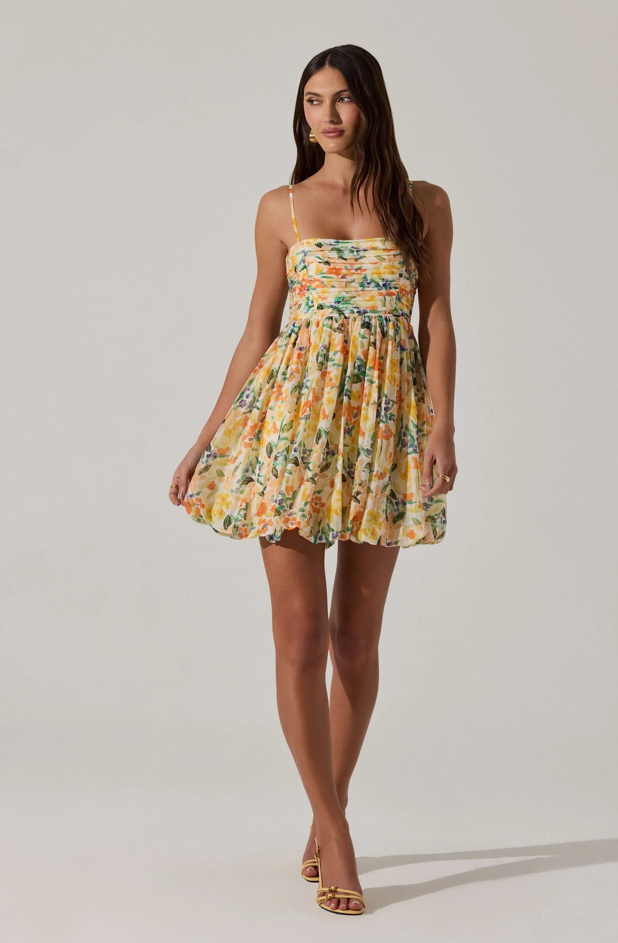Lbruh Bubble Floral Mini Dress