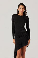 Lbruh Asymmetric Ruffle Hem Mini Dress