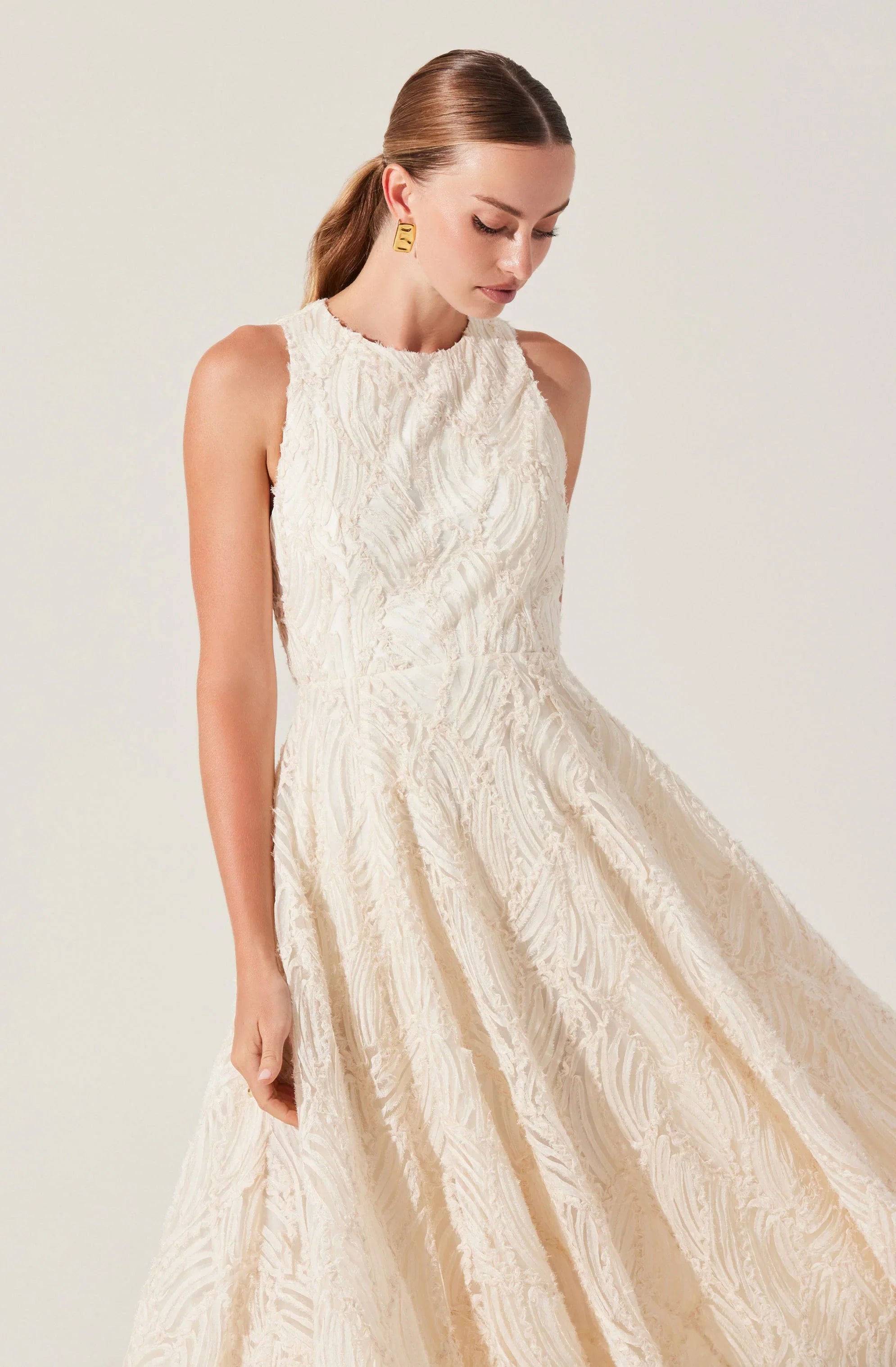 Lbruh Lillemor 3D Textured Midi Dress