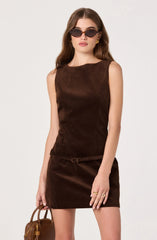 Lbruh Corduroy Belted Mini Dress