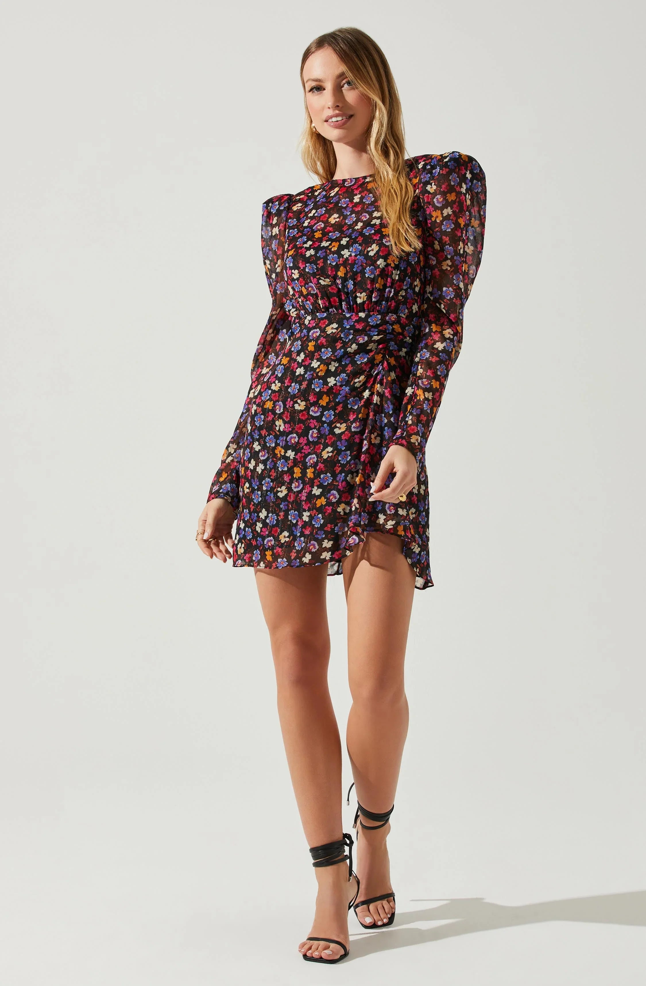 Lbruh Cindy Floral Long Sleeve Mini Dress