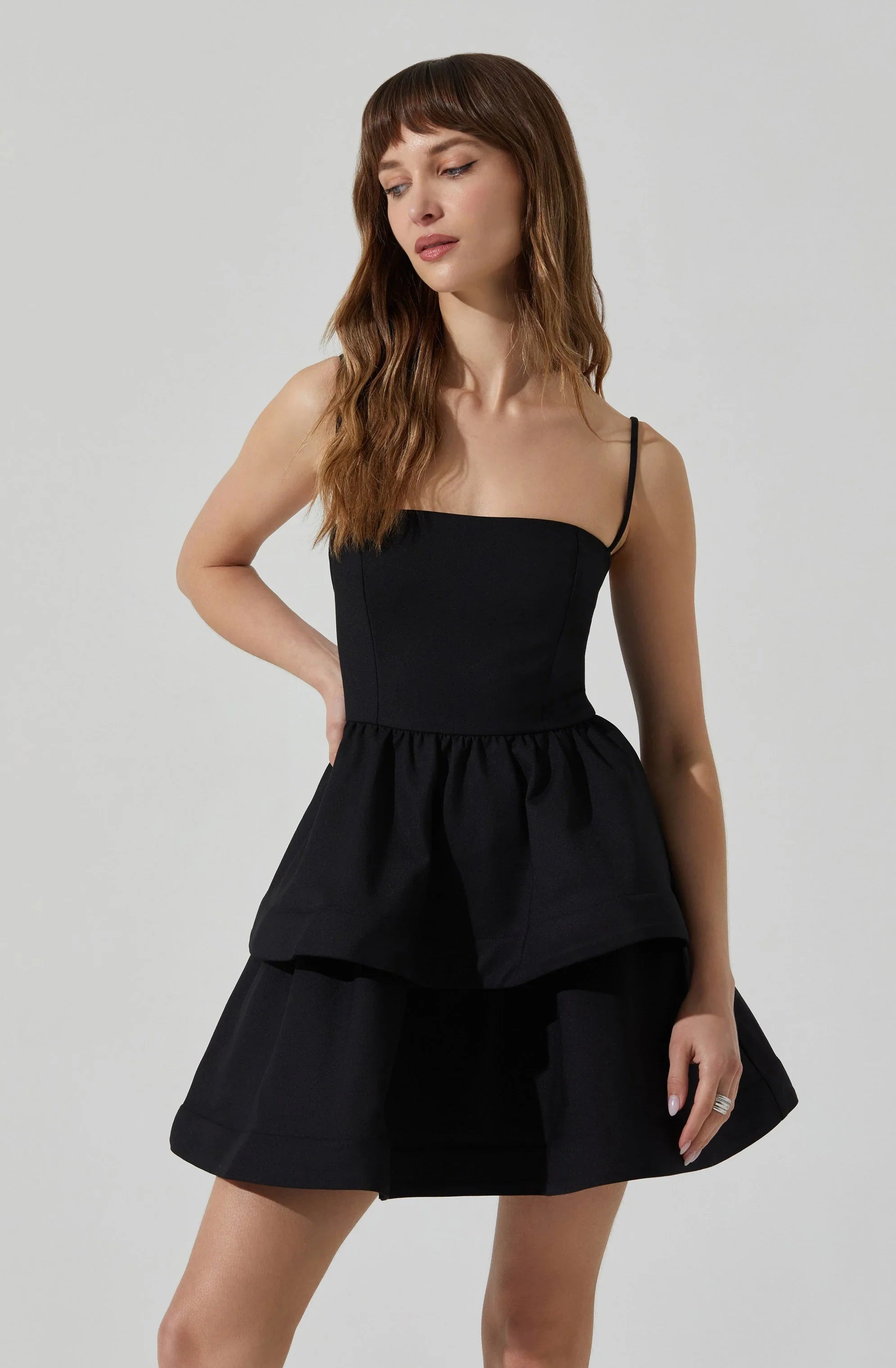 Lbruh Leola Tiered Skater Mini Dress