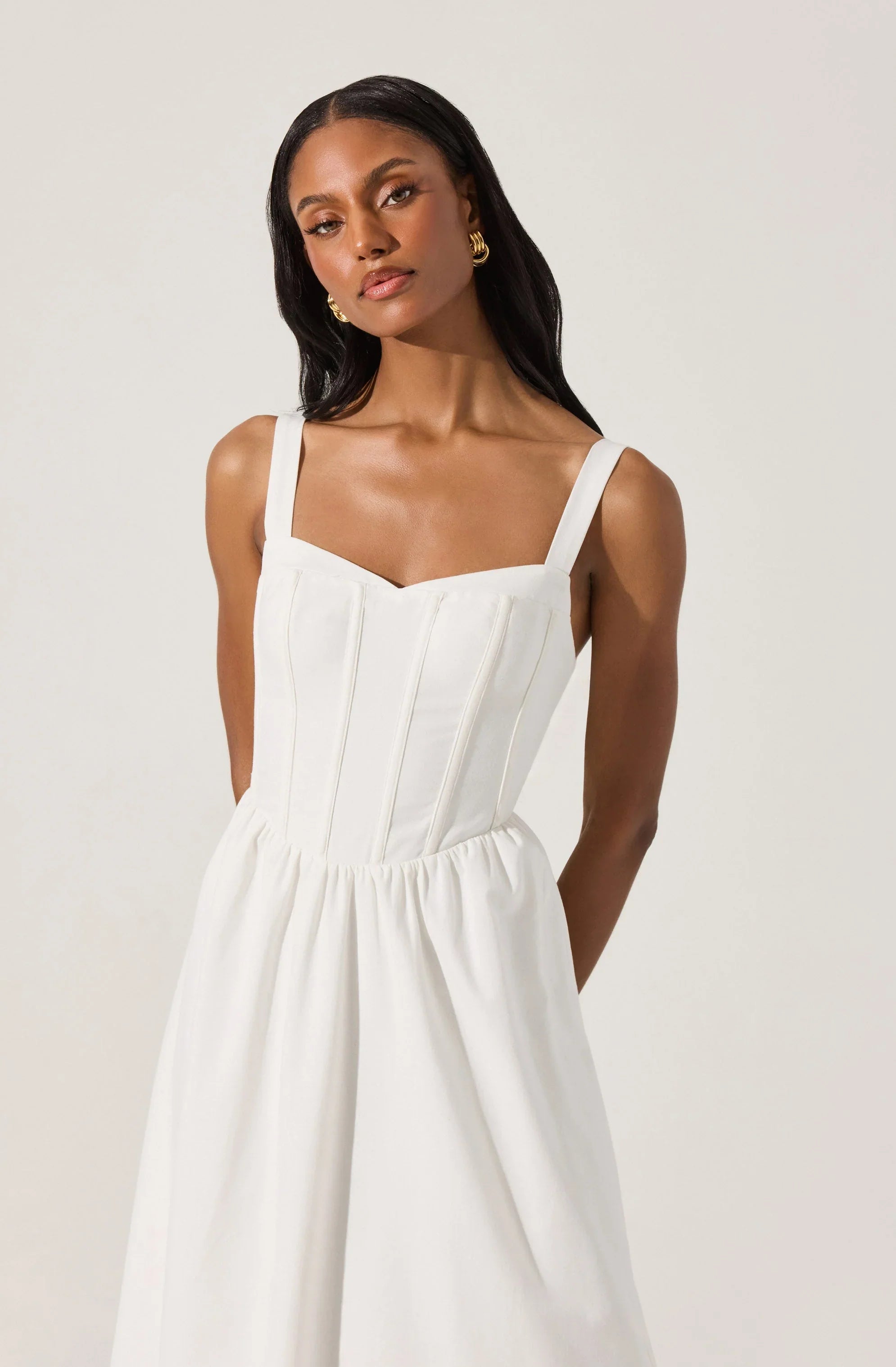 Lbruh Sweetheart Corset Linen Dress