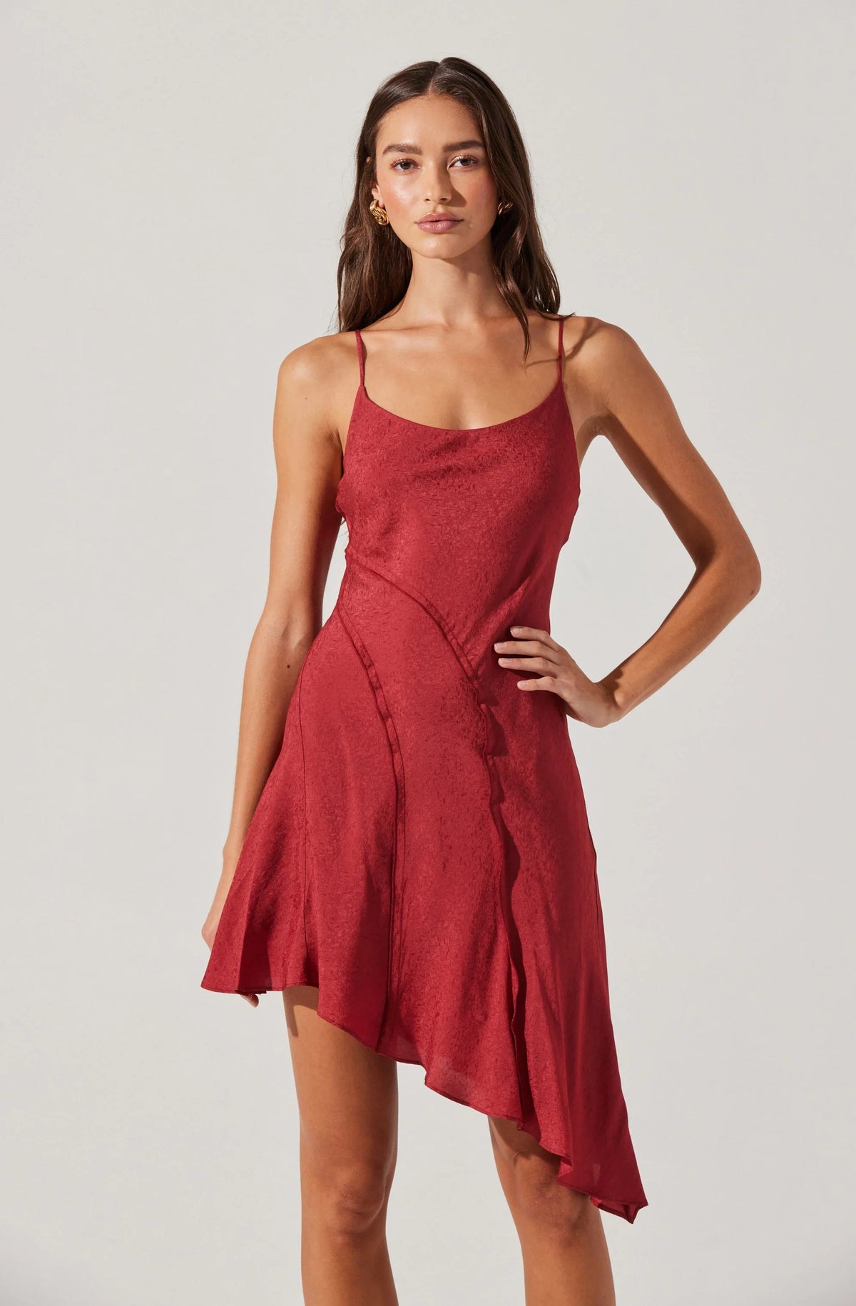 Lbruh Chelsie Asymmetrical Slip Mini Dress
