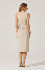 Lbruh Tailored Belted Midi Dress