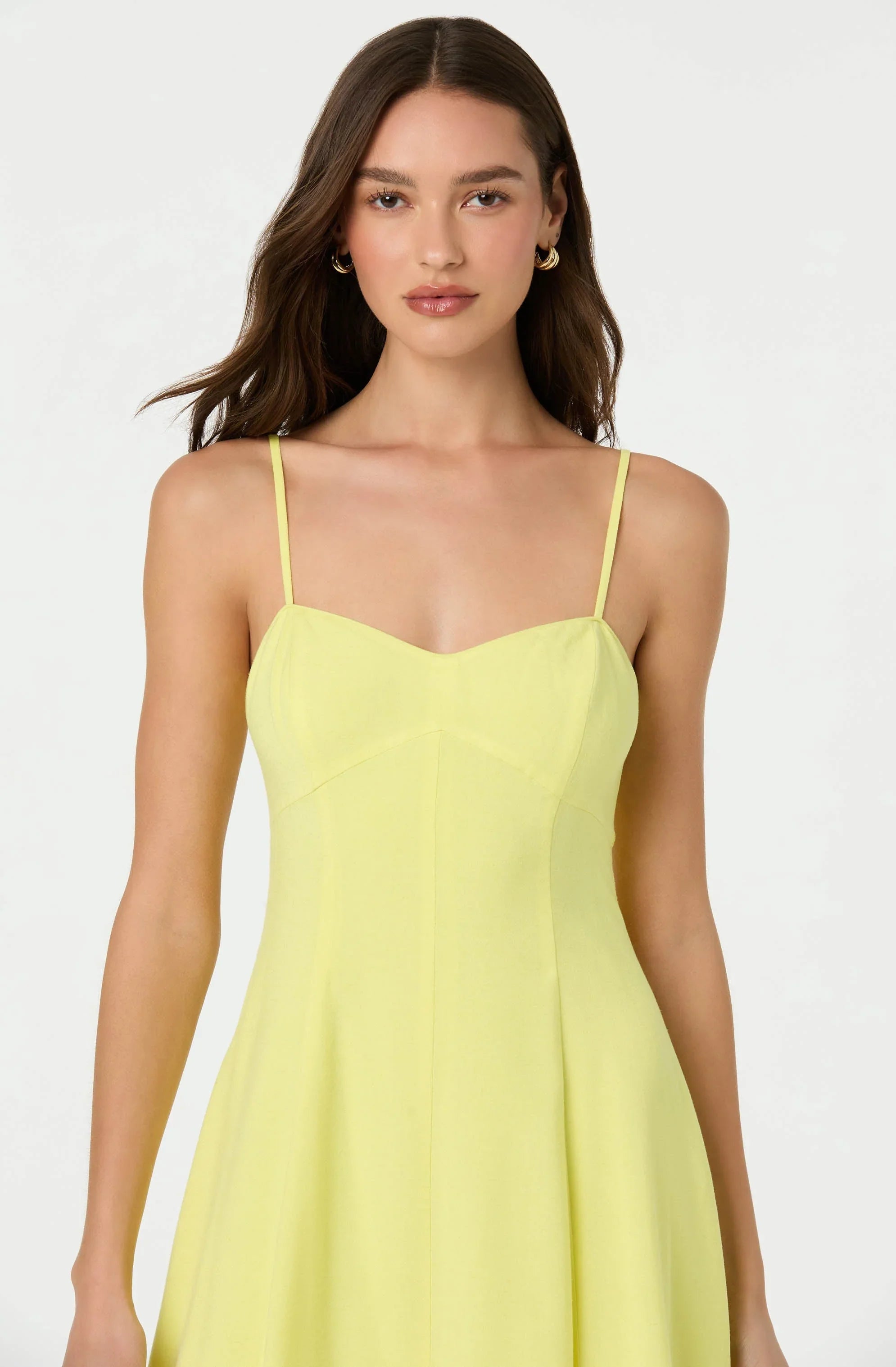 Lbruh Linen-Blend A-Line Midi Dress