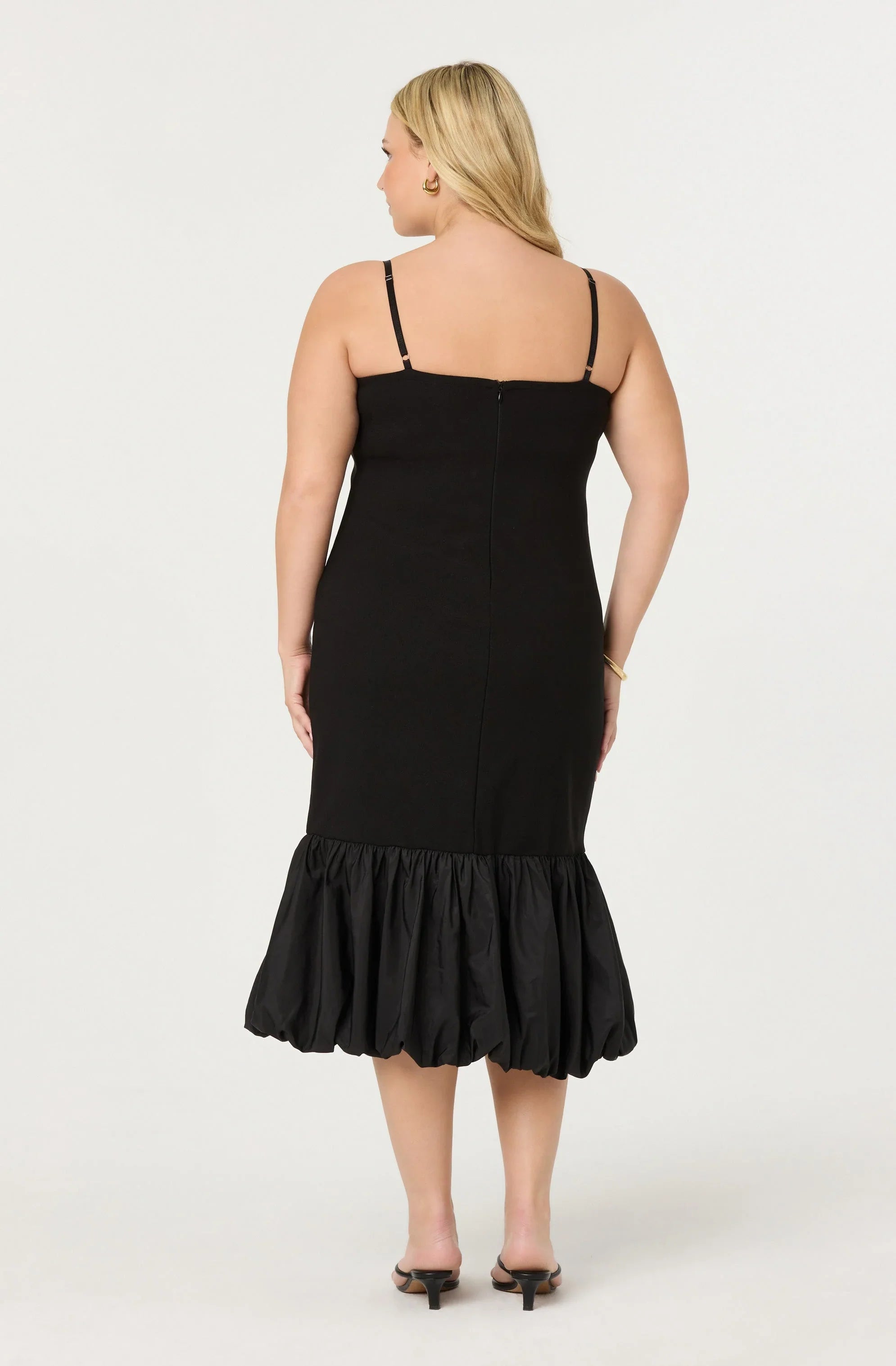 Lbruh Brittnea Bodycon Bubble Hem Midi Dress
