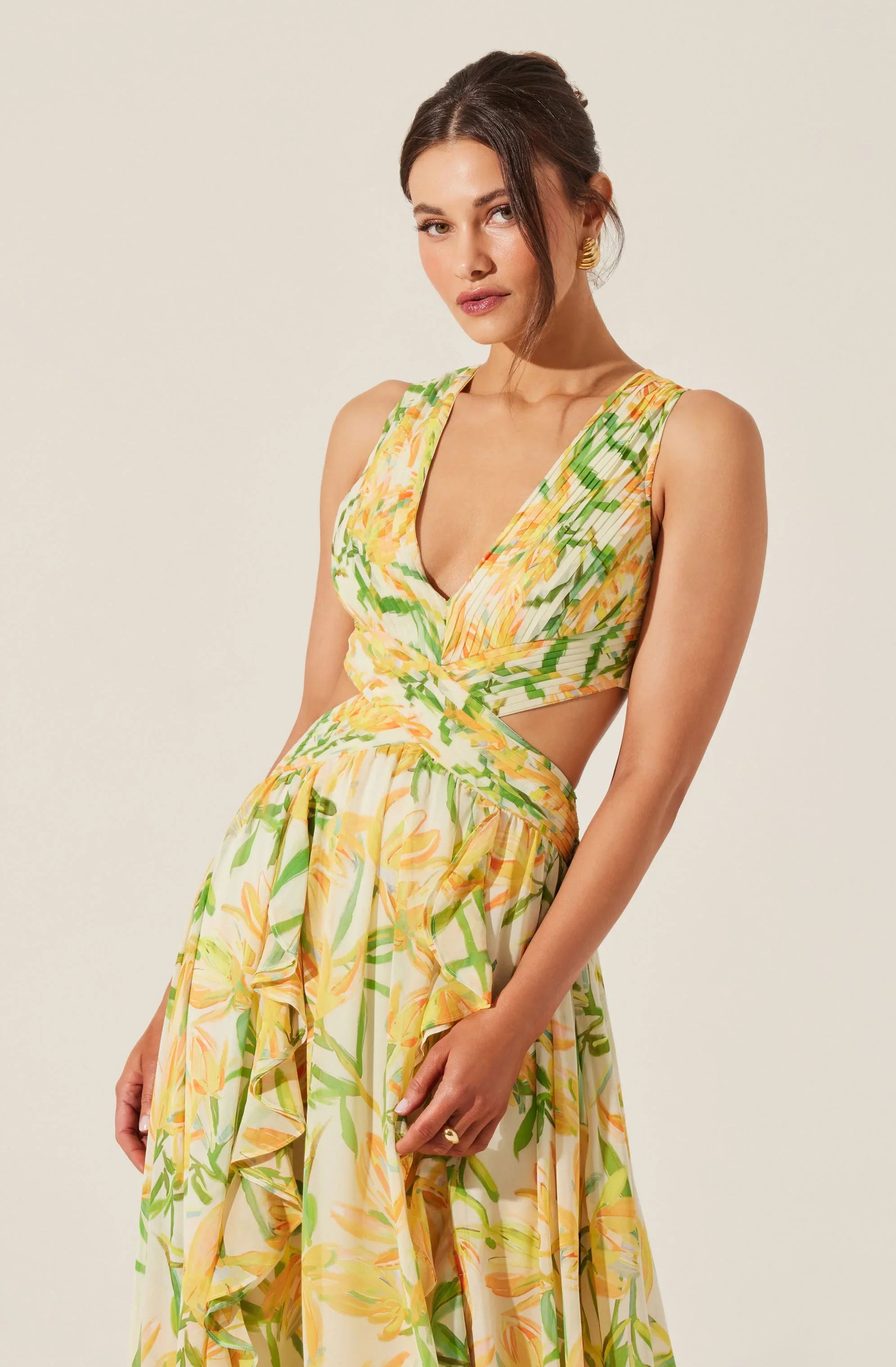 Lbruh Noya Floral Cutout Maxi Dress
