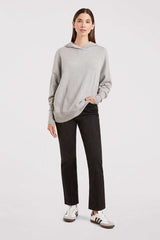 Luxe Knit Hoodie | Heather Grey