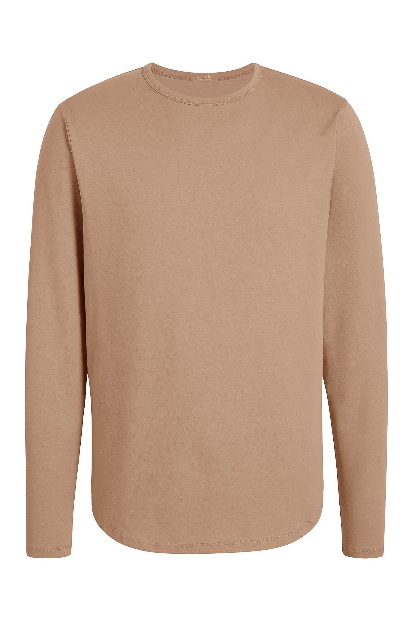 Long Sleeve Curved Hem T-Shirt | Sand